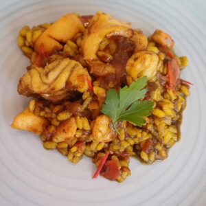 Cocina mediterránea: por ejemplo, este delicioso arroz marinero